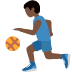 ⛹🏿‍♂️ man bouncing ball: dark skin tone display on Twitter